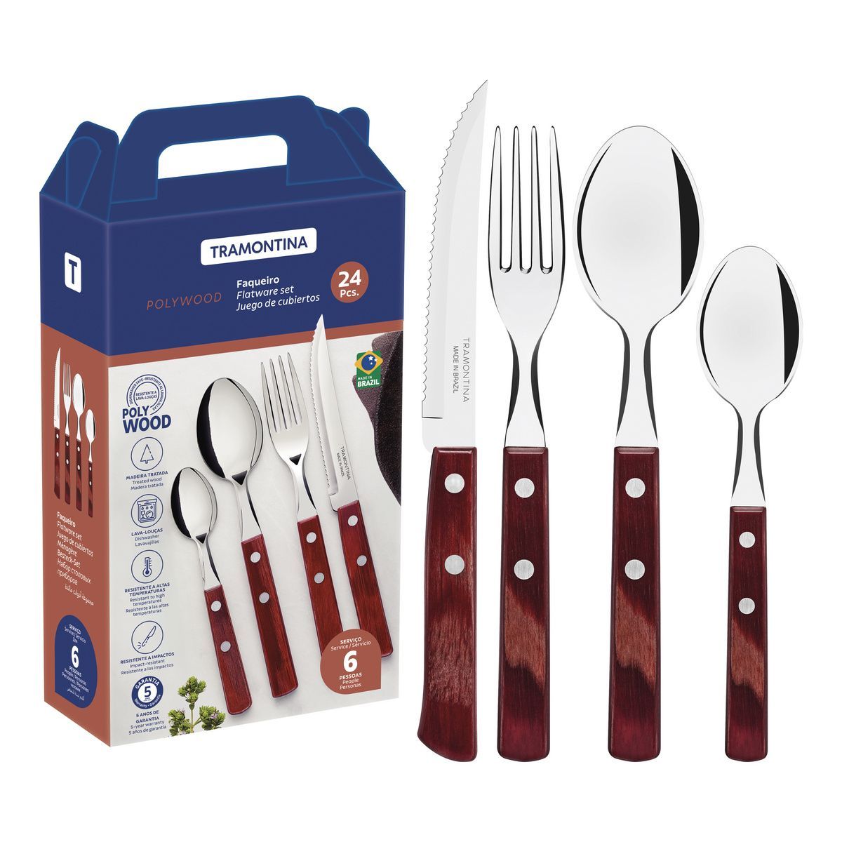 FAQUEIRO INOX 24PC POLYWOOD VER