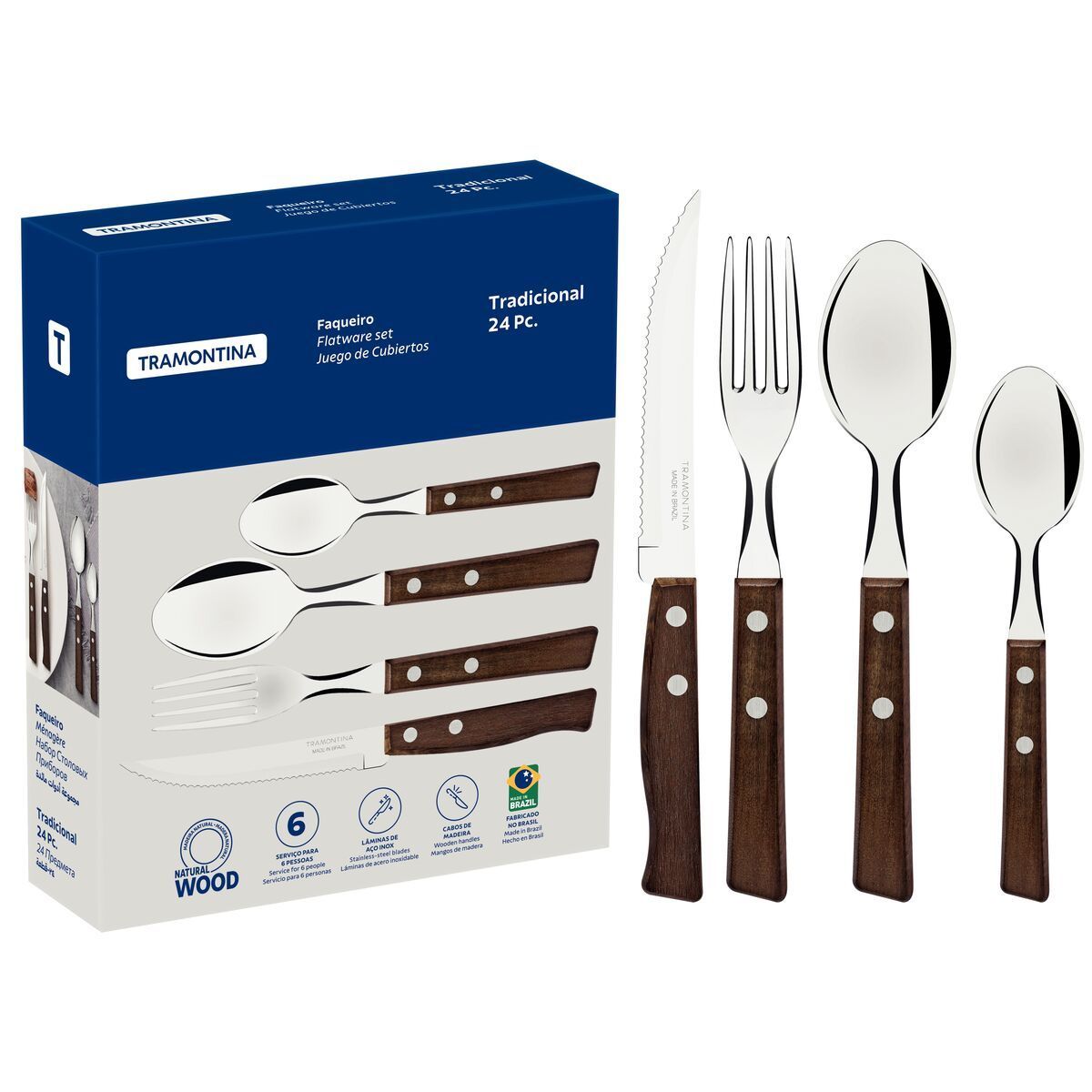 FAQUEIRO INOX 24PC TRADICIONAL
