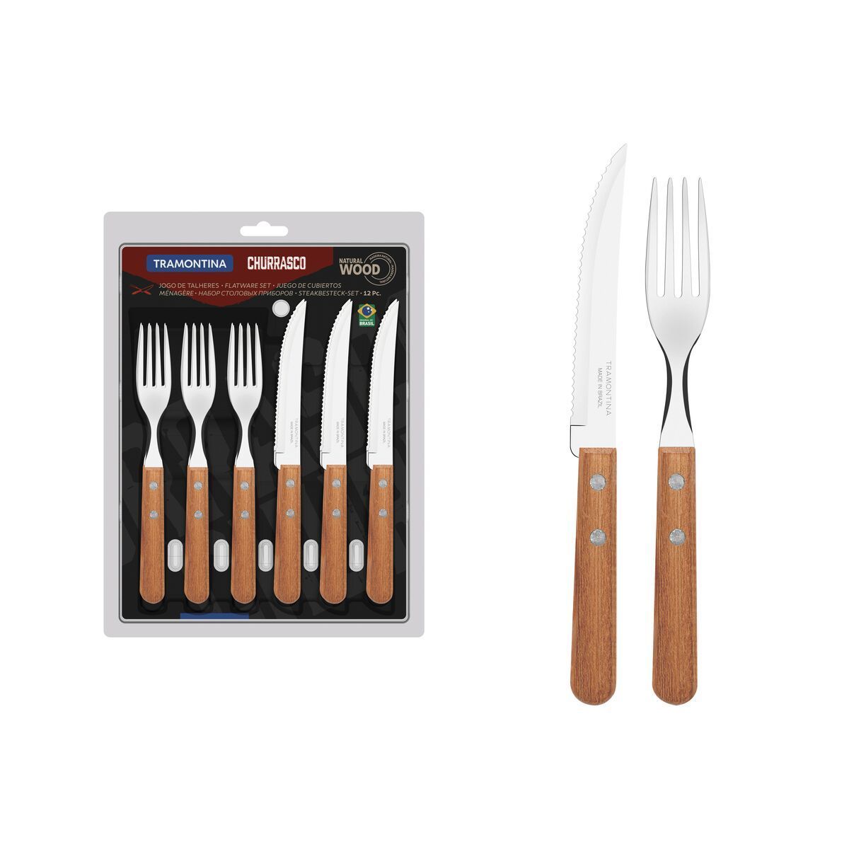 JOGO TALHERES INOX 12PC DYNAMIC