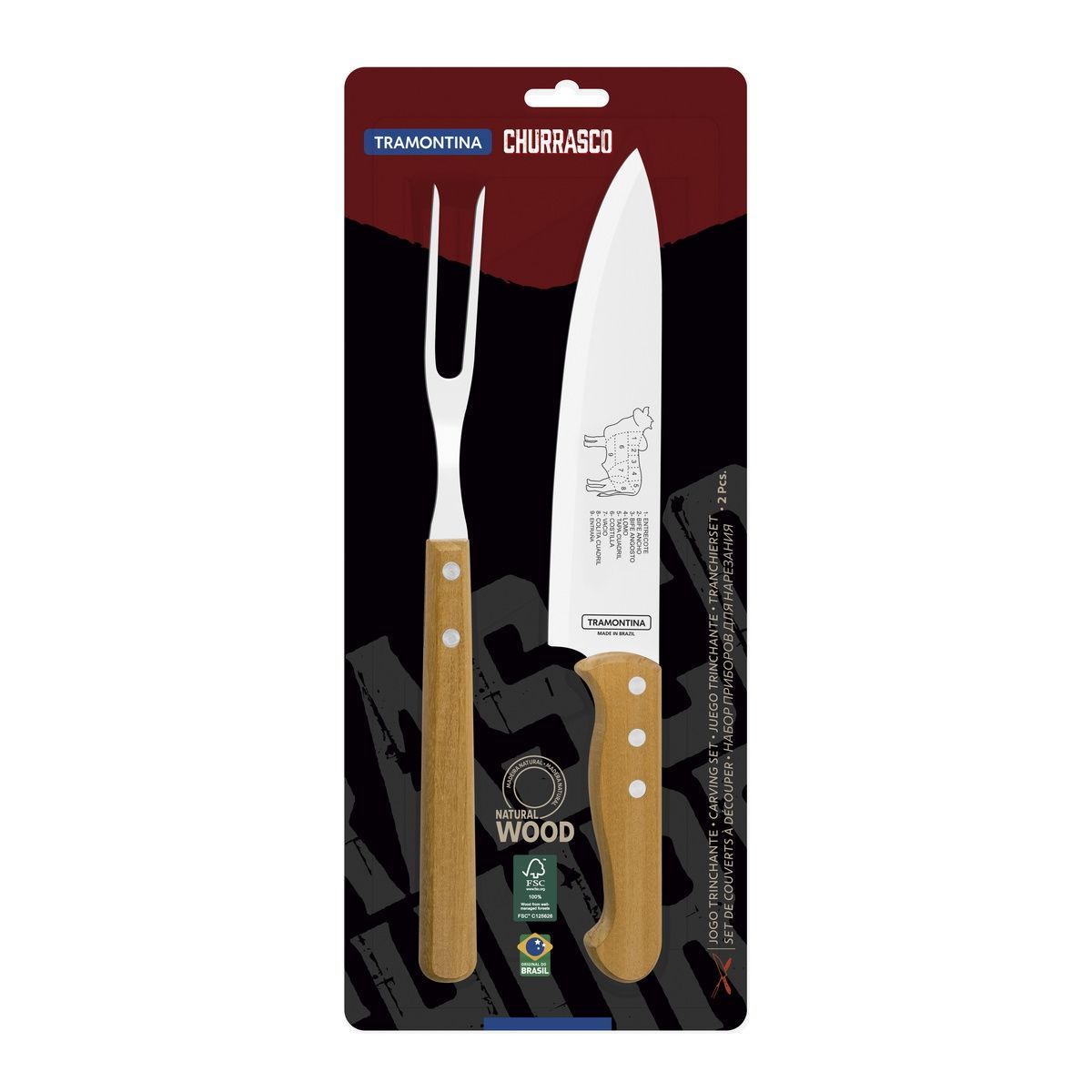 JOGO TRINCHANTE INOX 2PC DYNAMIC