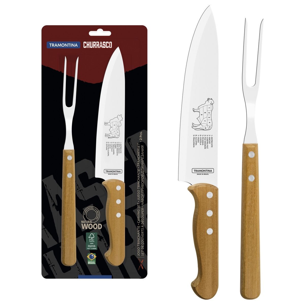 JOGO TRINCHANTE INOX 2PC DYNAMIC