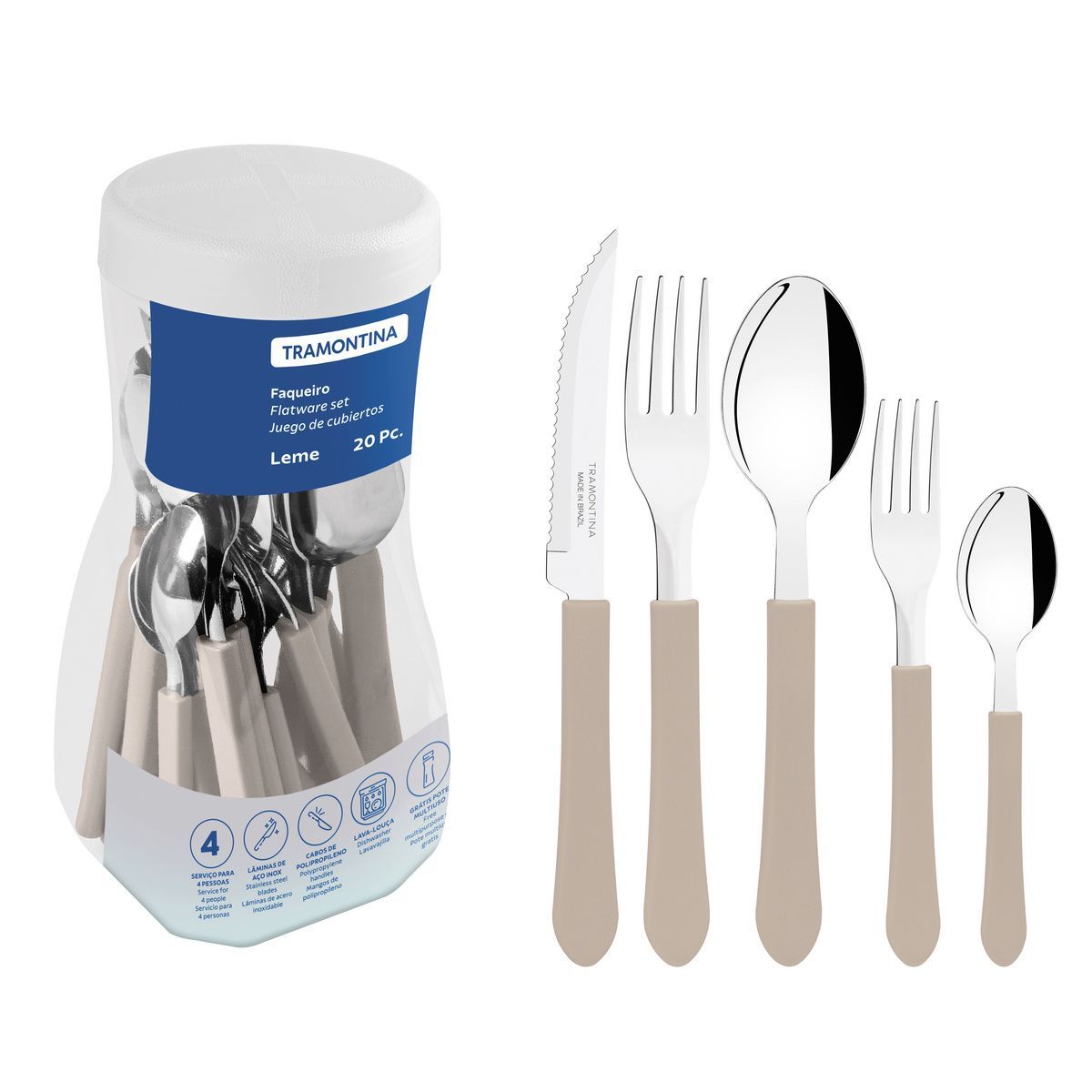 FAQUEIRO INOX 20PC LEME CIN