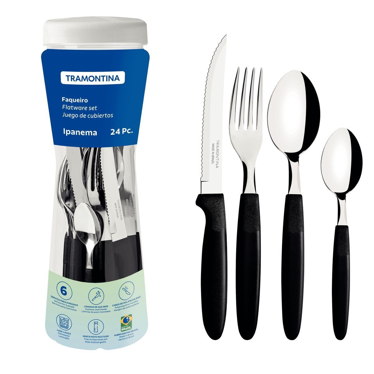 FAQUEIRO INOX 24PC IPANEMA PRE