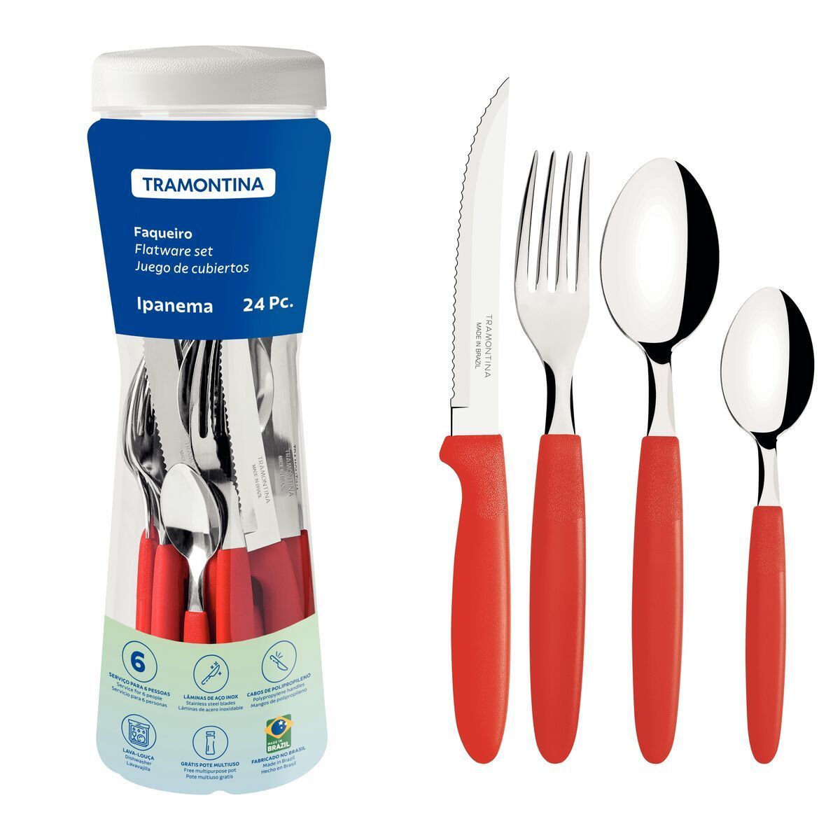 FAQUEIRO INOX 24PC IPANEMA VER