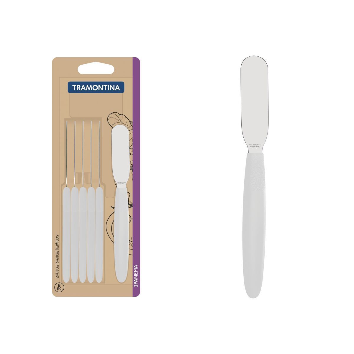 CONJ ESPATU MANT INOX 6PC IPANE BRA