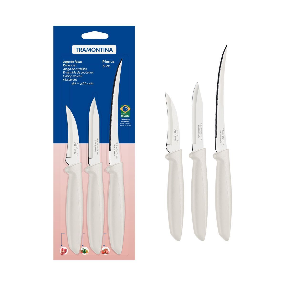 JOGO FACAS INOX 3PC PLENUS OFF