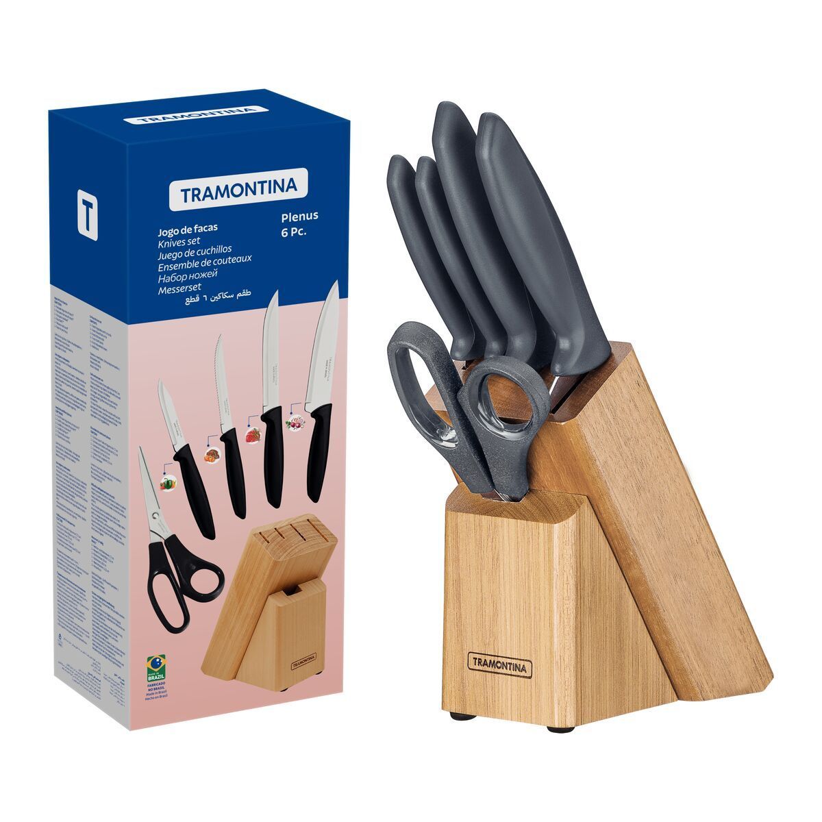 JOGO FACAS INOX 6PC PLENUS CIN