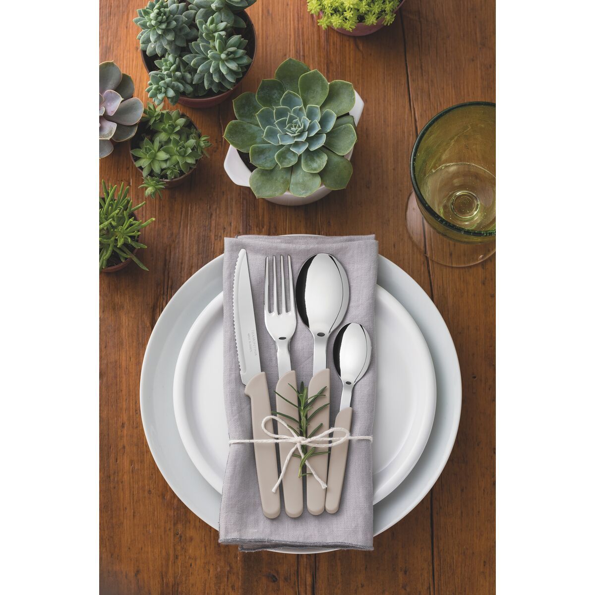 FAQUEIRO INOX 24PC CARMEL NAT/MEDIO