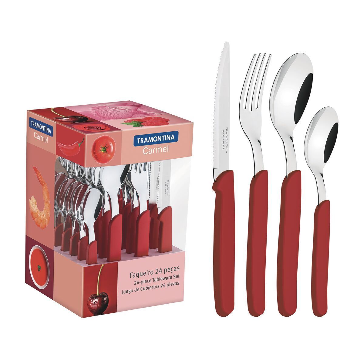 FAQUEIRO INOX 24PC CARMEL CARM/MEDI