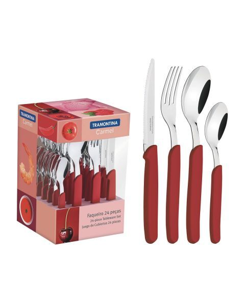FAQUEIRO INOX 24PC CARMEL CARM/MEDI