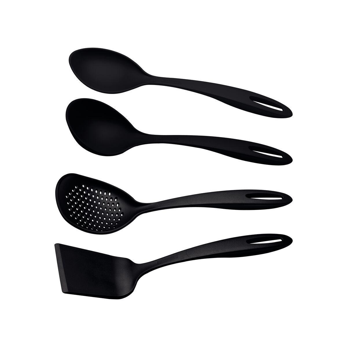 Jogo de Utens&iacute;lios Tramontina Ability em Nylon Preto 4 Pe&ccedil;as