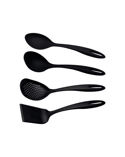 Jogo de Utens&iacute;lios Tramontina Ability em Nylon Preto 4 Pe&ccedil;as