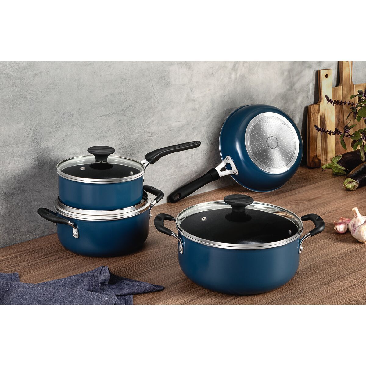 JOGO PANELA ALUM 4PC TUNIS AZU