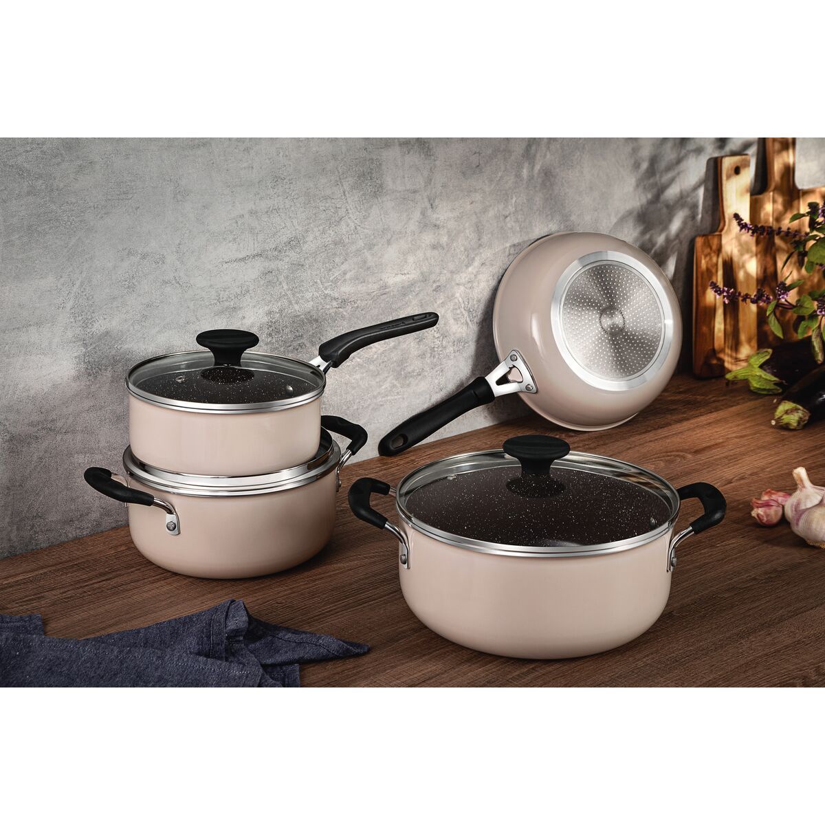 JOGO PANELA ALUM 4PC TUNIS ROS