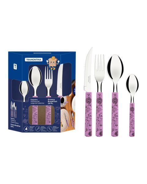 FAQUEIRO INOX 16PC GROOVY BREAK LAV