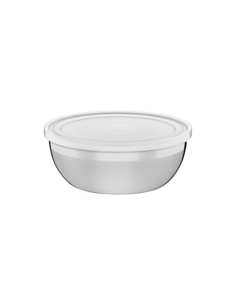POTE REDONDO ACO INOX COM TAMPA