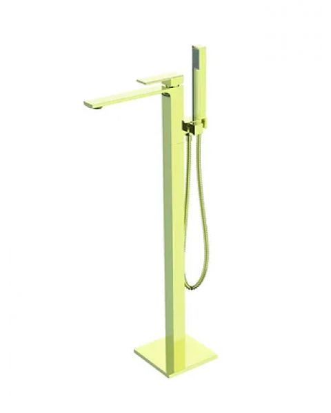 Misturador Pedestal para Banheira de Imersão Ouro Escovado