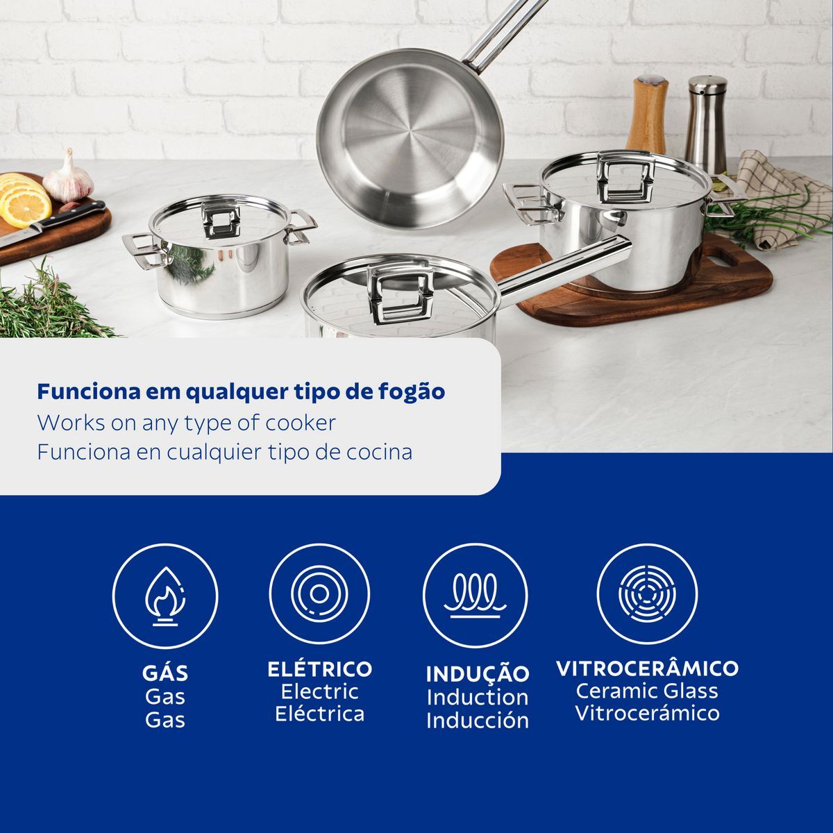 JG.PANELAS ACO INOX 4 PCS BRAVA