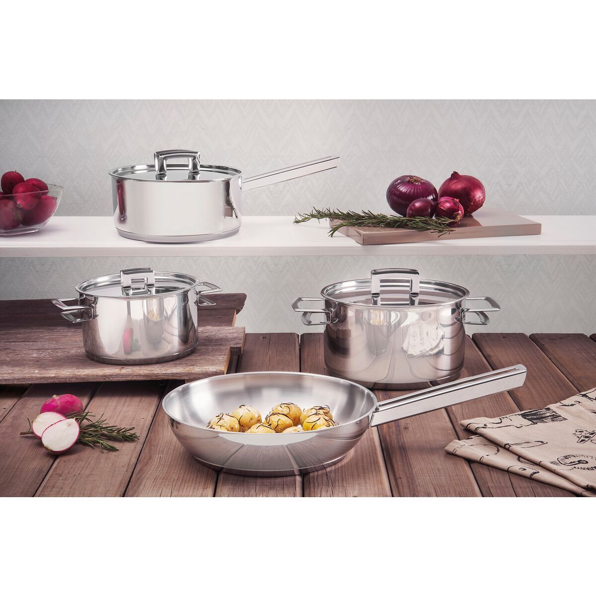 JG.PANELAS ACO INOX 4 PCS BRAVA