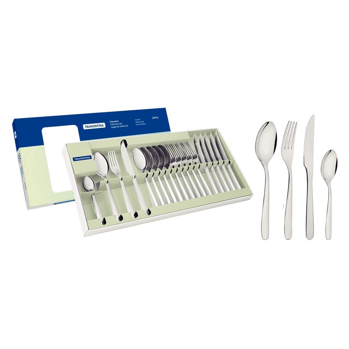 FAQUEIRO ACO INOX 24PCS HAVAI