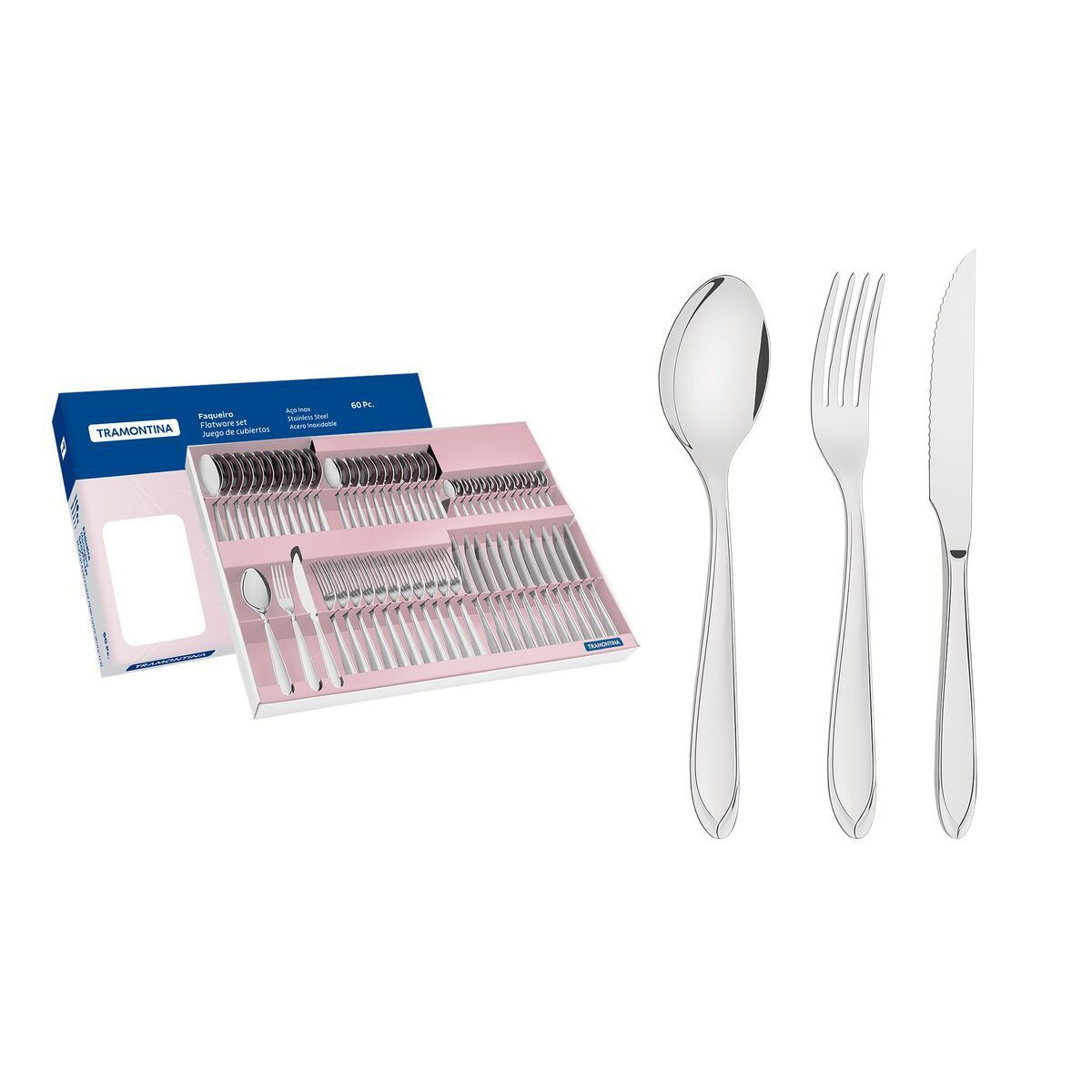 FAQUEIRO ACO INOX 60PCS LAGUNA