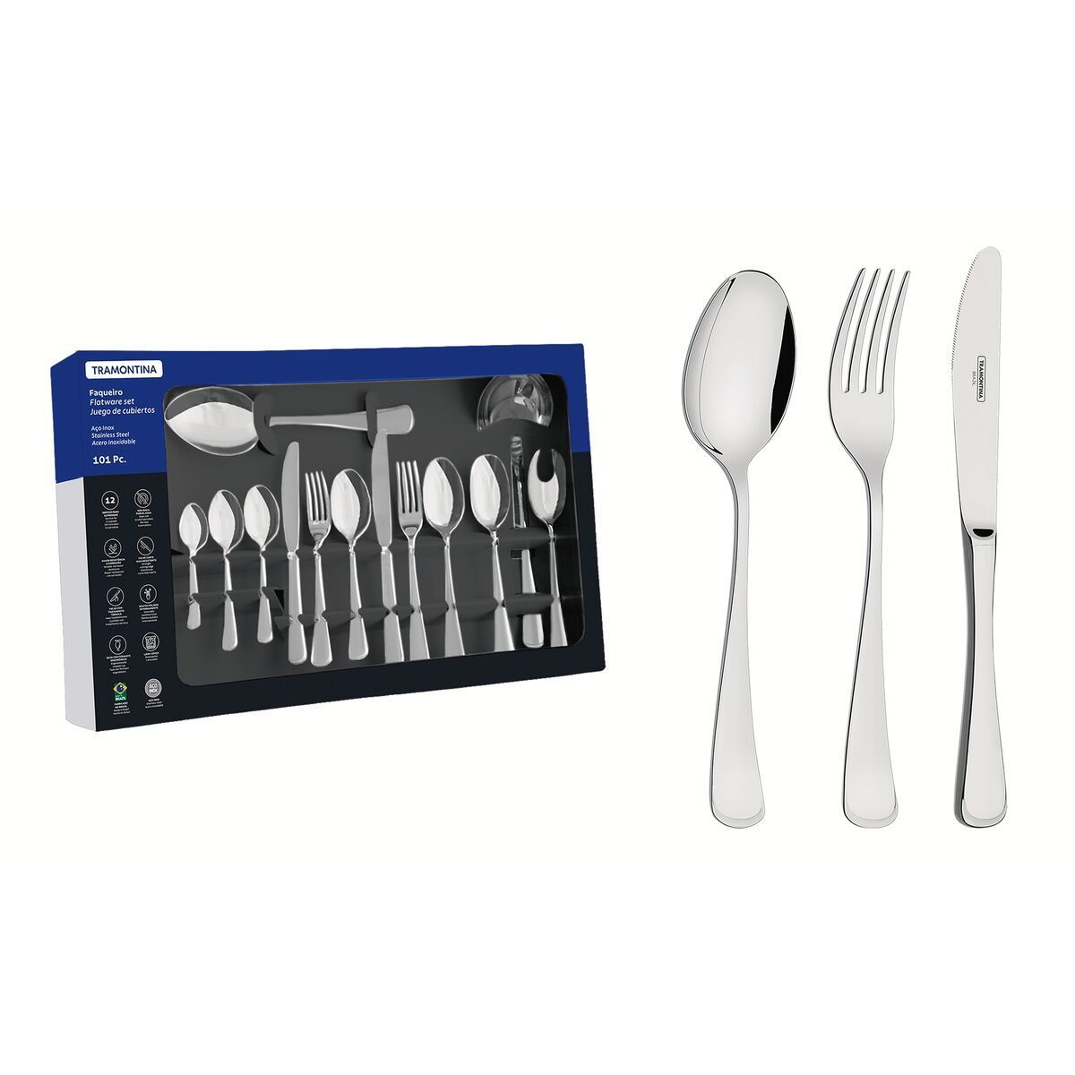 FAQUEIRO ACO INOX 101PCS MONACO