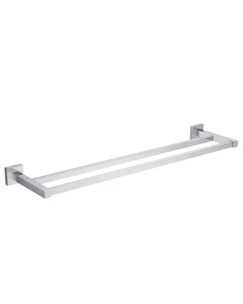 DECA PORTA TOALHA BARRA DUPLA QUADRATTA-CR 2042.C83