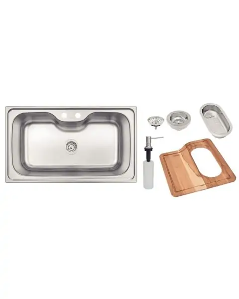 Cuba de Sobrepor Tramontina Morgana Maxi 78 FX em A&ccedil;o Inox com Acabamento Escovado com...