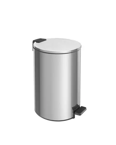 Lixeira com Pedal Tramontina Loop em A&ccedil;o Inox com Acabamento Polido e Balde Interno 20 L