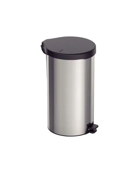Lixeira com Pedal Tramontina New em A&ccedil;o Inox com Acabamento Polido 20 L