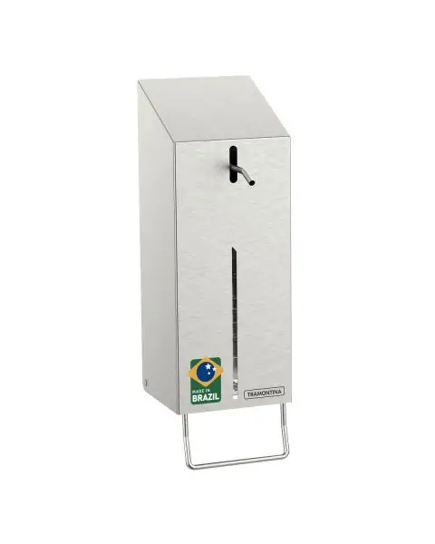 Dispenser de &Aacute;lcool Gel e Sab&atilde;o L&iacute;quido 500 ml Tramontina em A&ccedil;o Inox...