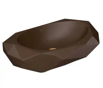 Cuba de Apoio Oval Facetada Deca Marrom Fosco: Elegância e Praticidade para Seu Banheiro 