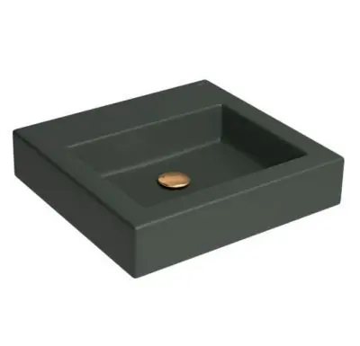 Cuba de Apoio Quadrada Kale Green Deca: Sofisticação e Durabilidade para seu Banheiro 