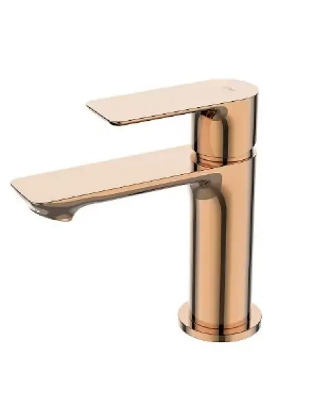 Misturador monocomando de mesa bica baixa para lavatório Linha MYKONOS Rose Gold