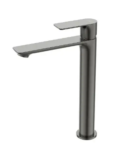 Misturador monocomando de mesa bica alta para lavatório Linha MYKONOS Cinza