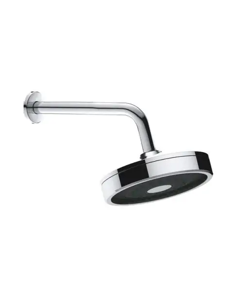 Ducha autolimpante redondo de parede com haste longa