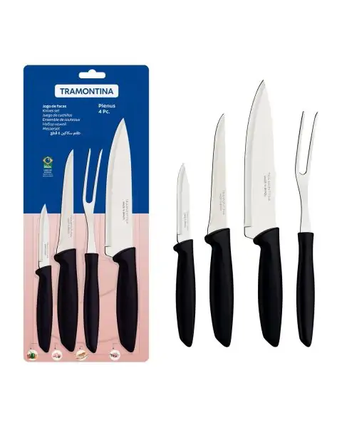 JOGO FACAS INOX 4PC PLENUS PRE