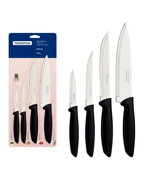 JOGO FACAS INOX 4PC PLENUS PRE