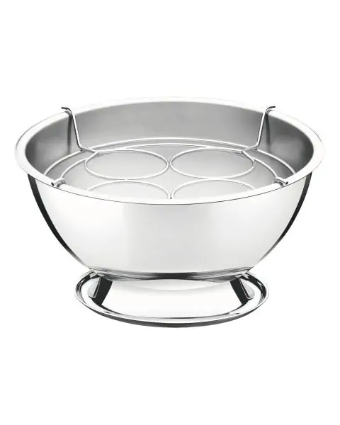 BALDE ACO INOX P/GARRAFAS C/ GRELHA