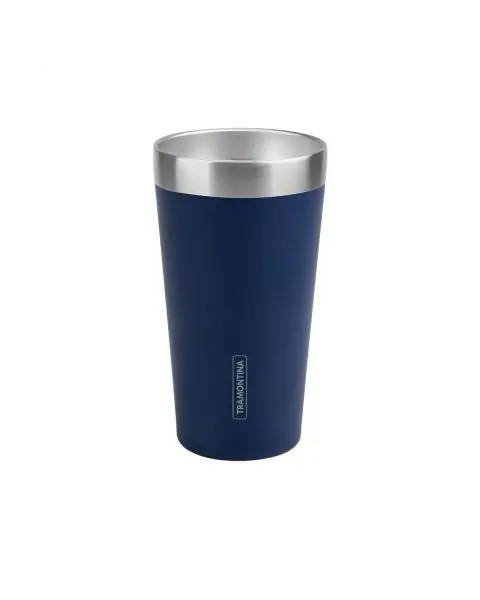 COPO TERM.ACO INOX AZUL 0,42L S/TP
