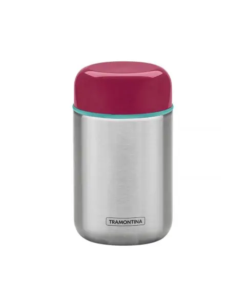 POTE TERMIC.ACO INOX 0,4L TAMP.ROSA