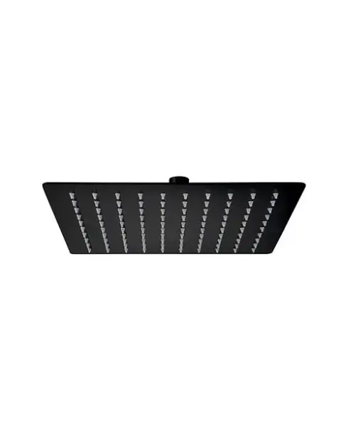 CHUVEIRO SLIM 30X30 EM AÇO BLACK MATE 304 LX57B TTD409